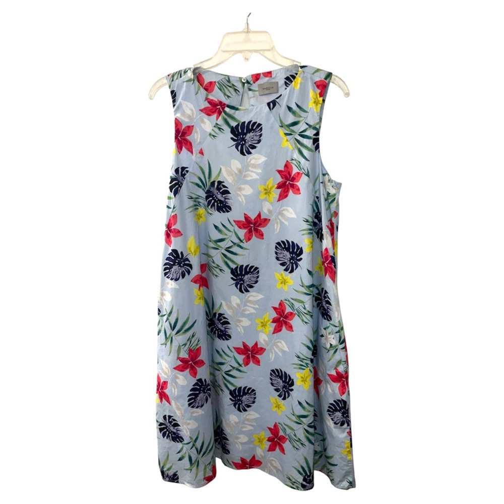MARELLA Blue, Yellow, Pink and White Sleeveless Sundress Size Medium